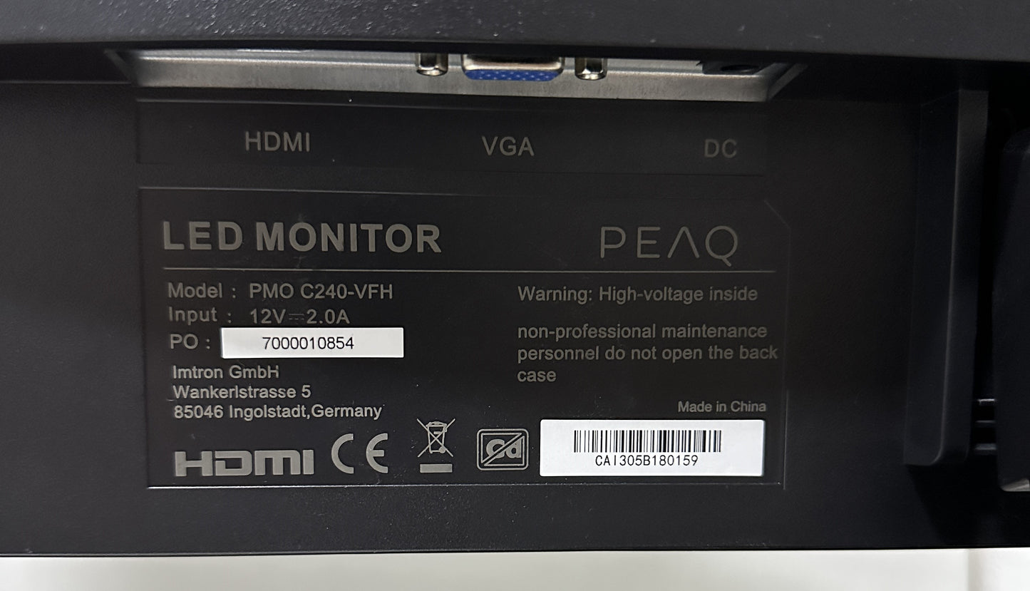 PEAQ Monitor 24 Zoll