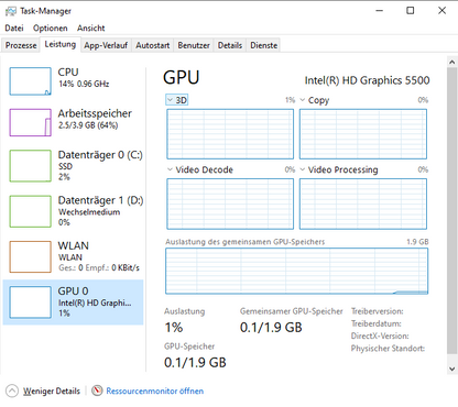 Dell Latitude E7250 i5-5300U 2.30GHz