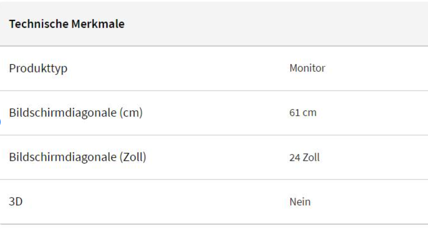 PEAQ Monitor 24 Zoll